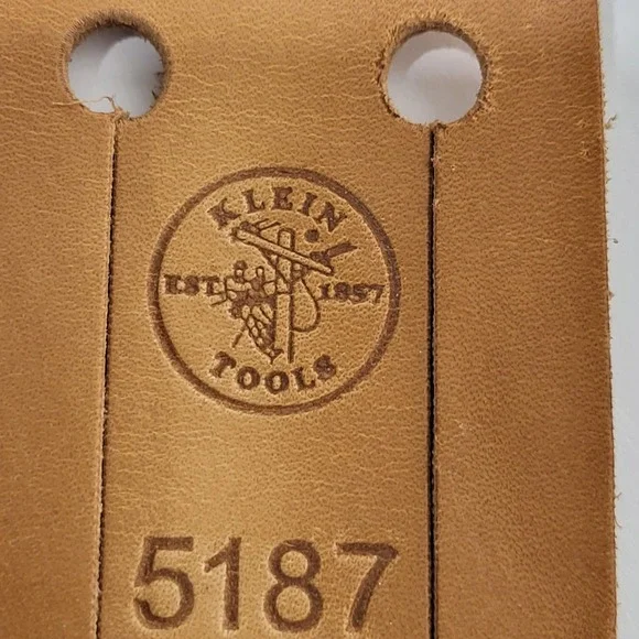 Klein Tools 2100-7 Electricians Scissors Knife and 5187 Leather Pouch Set USA - Picture 4 of 8